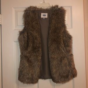 Faux fur vest